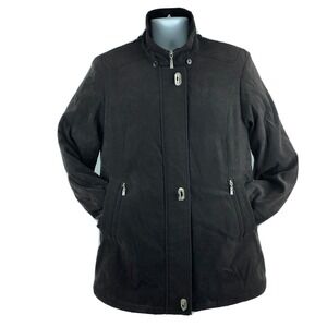 Fleet Street LTD Women's Mid Length Dark Brown Coat Size Small Jacket